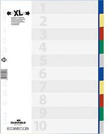 Durable PP-Register A4 überbreit, 10 Blätter, Multicolour - Bild 1