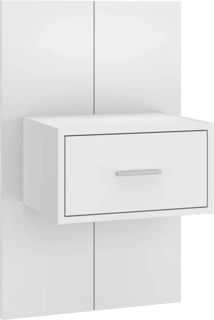 vidaXL Wand-Nachttisch Modell 3 aus Holzwerkstoff in Weiß, B/T/H: 32,5 x 48,5 x 32,5 cm - Bild 1