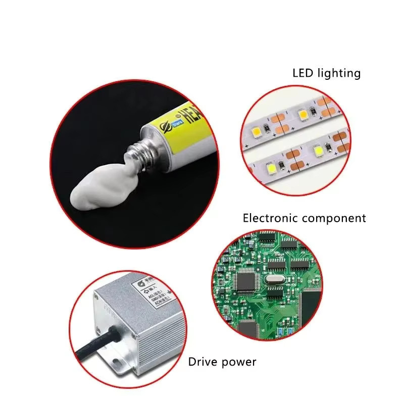 ZEXEF Wärmeleitpaste schwarzer Silikonkleber mit Klebeapplikator 5 g für Kühlung von VGA, RAM, LED und IC-Pads - Bild 4
