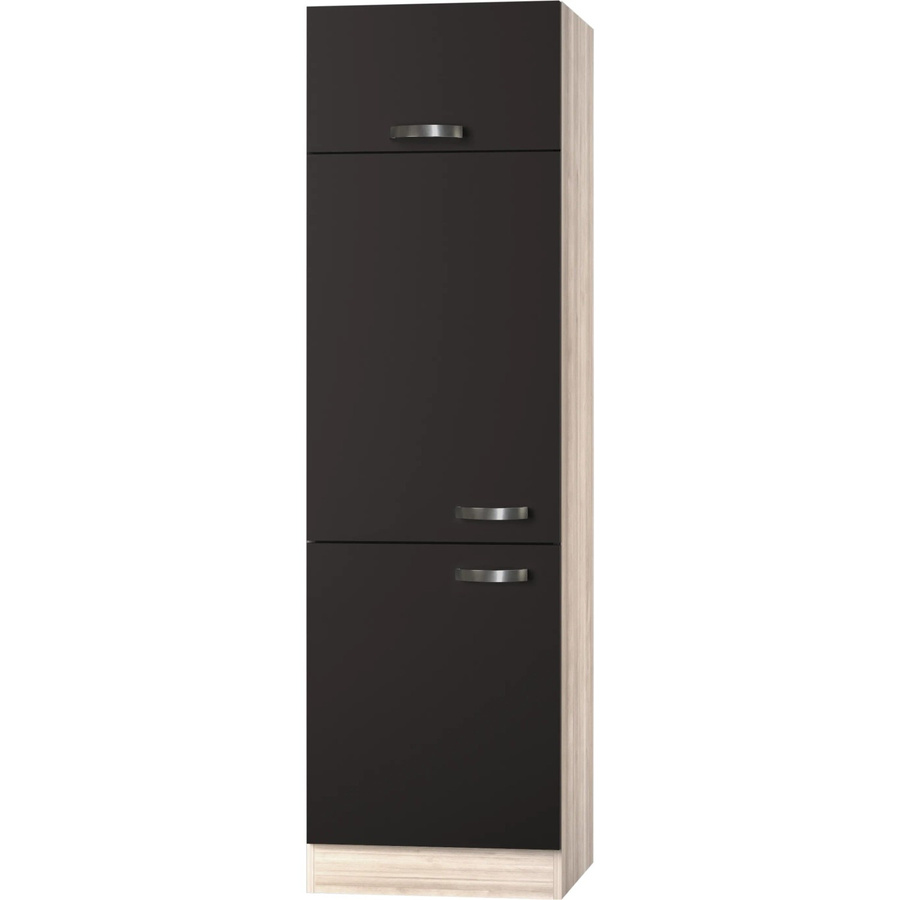 OPTIkult Küchen-Hochschrank Faro220 für Kühlschränke in Anthrazit-Braun, B/T/H: 60 x 60 x 211,8 cm - Bild 2