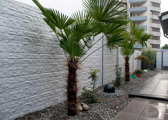 Betonzaun Fencestone grau einseitig B: 200 cm, H: 193 cm - Bild 1