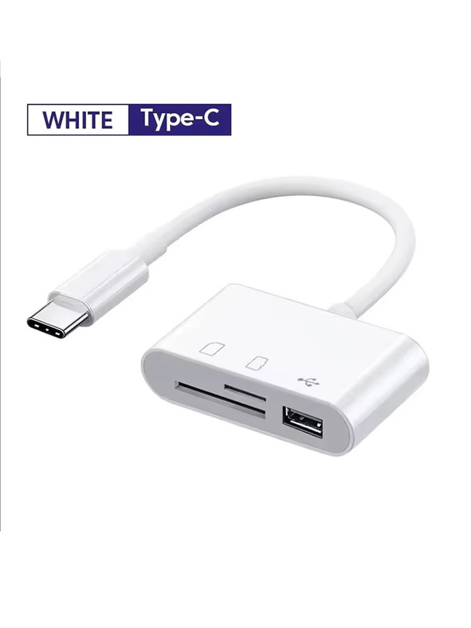 Yecai Chuan 3-in-1 OTG USB-C SD-Kartenleser für High Speed Transfer, Weiß - Bild 6