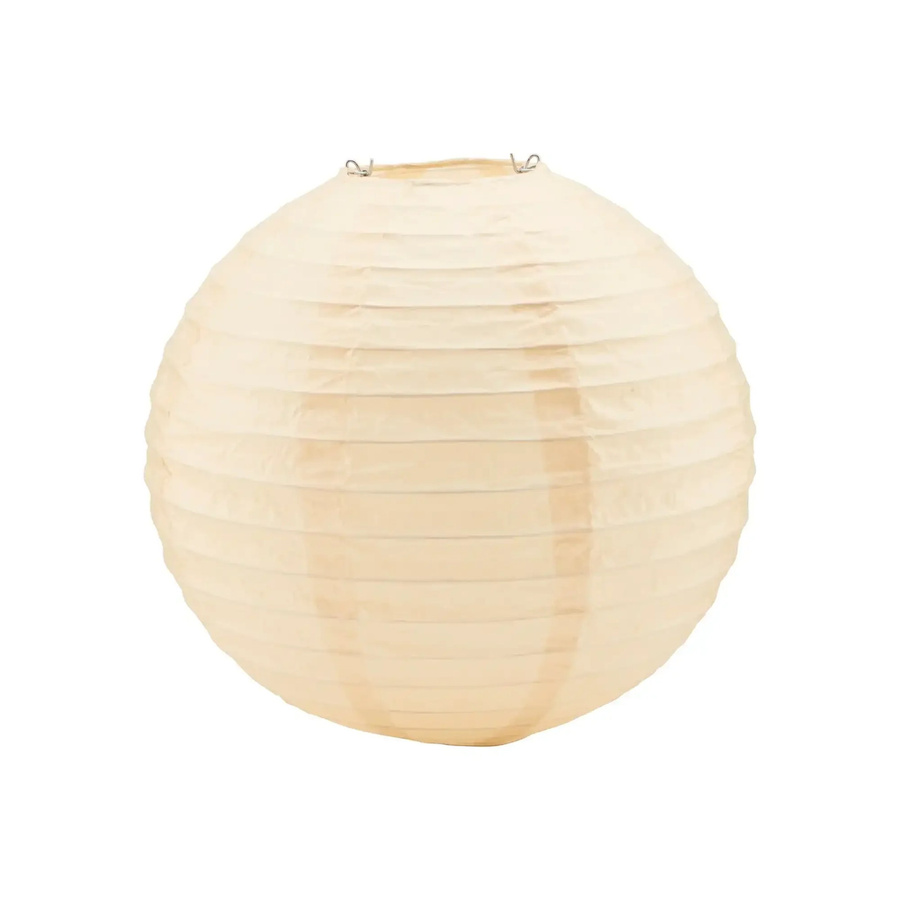 House Doctor Soni Lampenschirmchen für Lichterketten aus Reispapier in Beige, 10 Stück, Durchmesser: 25 cm - Bild 1