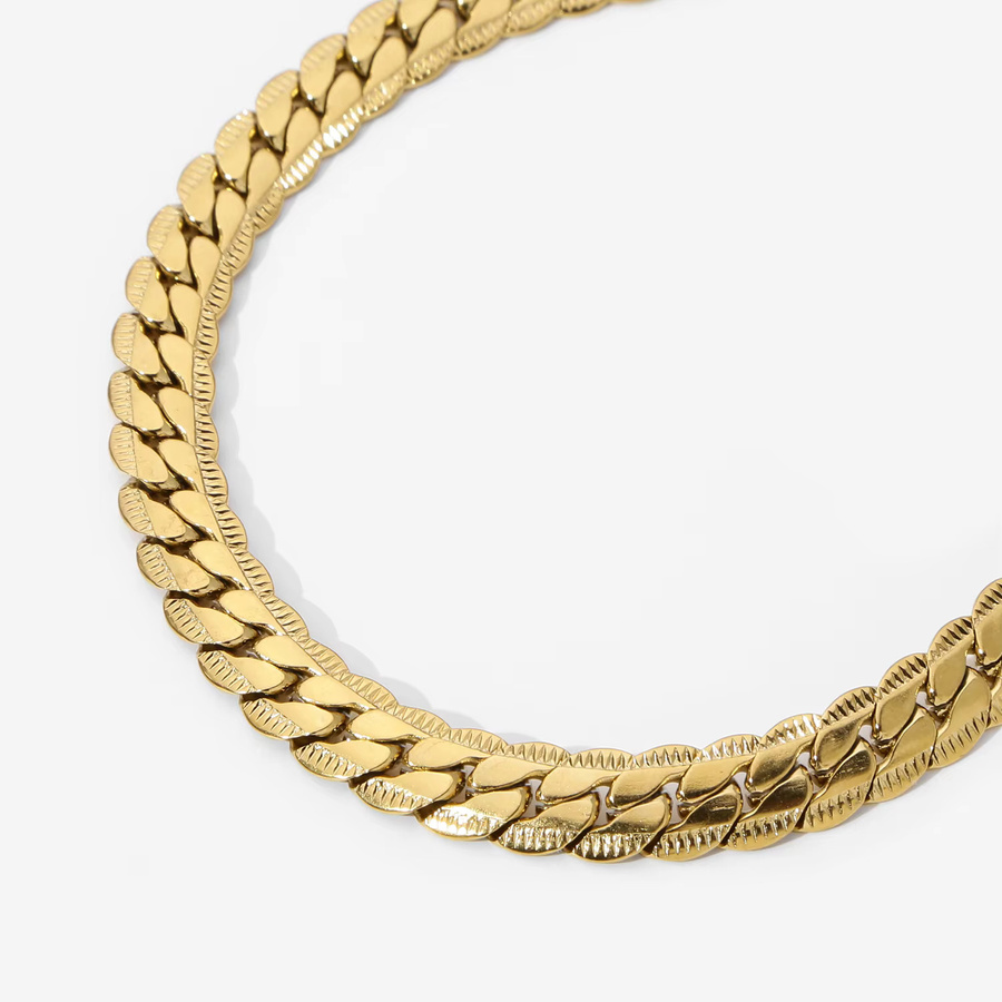 Hiyee Halskette, Schlangen Kette, Edelstahl, Bicolor, Unisex - Bild 2