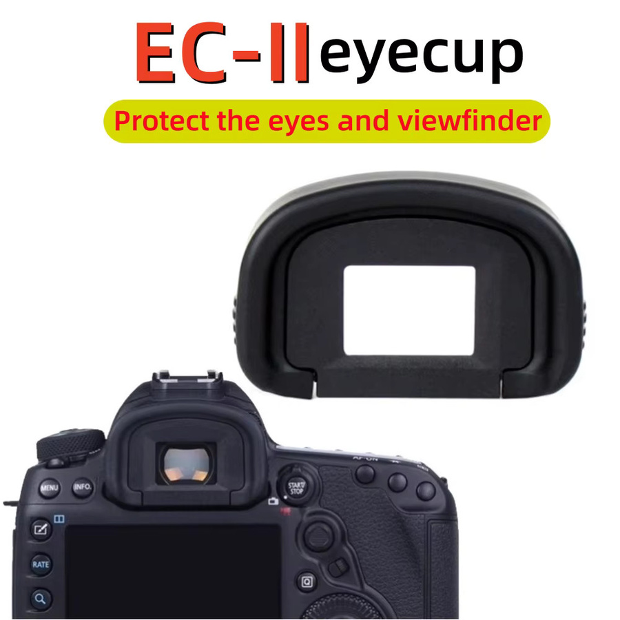 Canon EC-II Augenmuschel-Sucher-Protector aus weichem Gummi in Schwarz für EOS-1Ds Mark II, 1D, 1N, 1D2 und 1DS2 DSLR Kameras - Bild 2