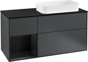 V&B Waschtischunterschrank Finion in Mattblau lackiert, Breite: 120 cm, Tiefe: 50,1 cm, Höhe: 50,1 cm - Bild 1