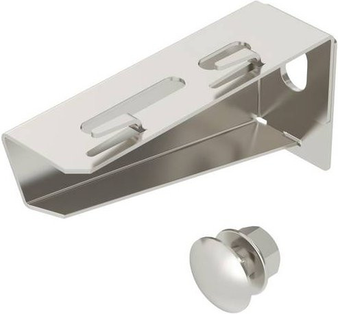 OBO Bettermann Wand- und Stielausleger Befestigungs-Set, Farbe: Silber, 30 Stück - Bild 1
