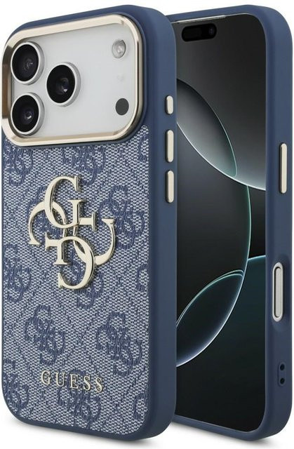 Guess Handyhülle für Apple iPhone 18 Pro und iPhone 17 Pro mit 4G Big Classic Logo in Blau - Bild 1