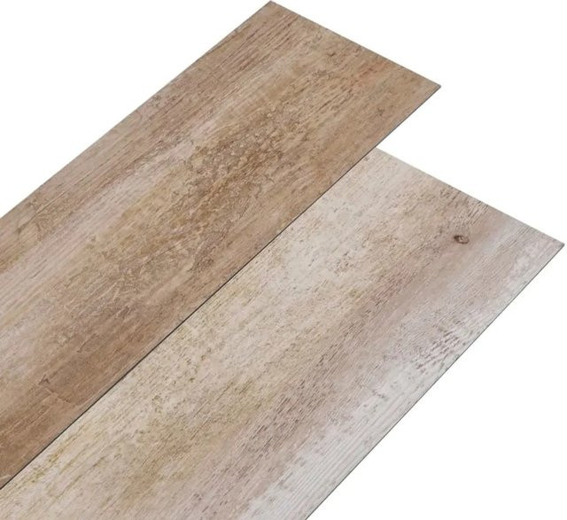 DELUKE Vinylboden PVC-Dielen in Holzoptik, Selbstklebend, Wasserfest und Rutschfest, Farbe: Braun, 5,02 m² - Bild 1