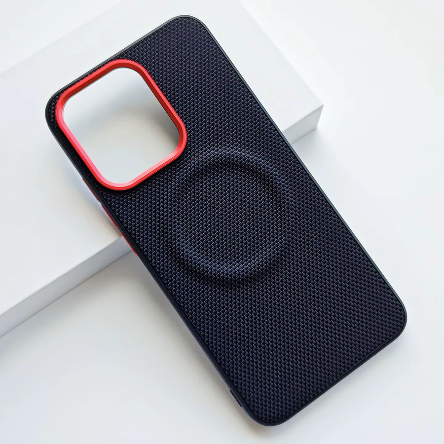 Luxuriöse Stoffhülle mit Diamantmuster für OPPO Reno 15 Pro Max und 14 Pro in Grün mit Magnetladeabdeckung und Anti-Drop-Schutz - Bild 4