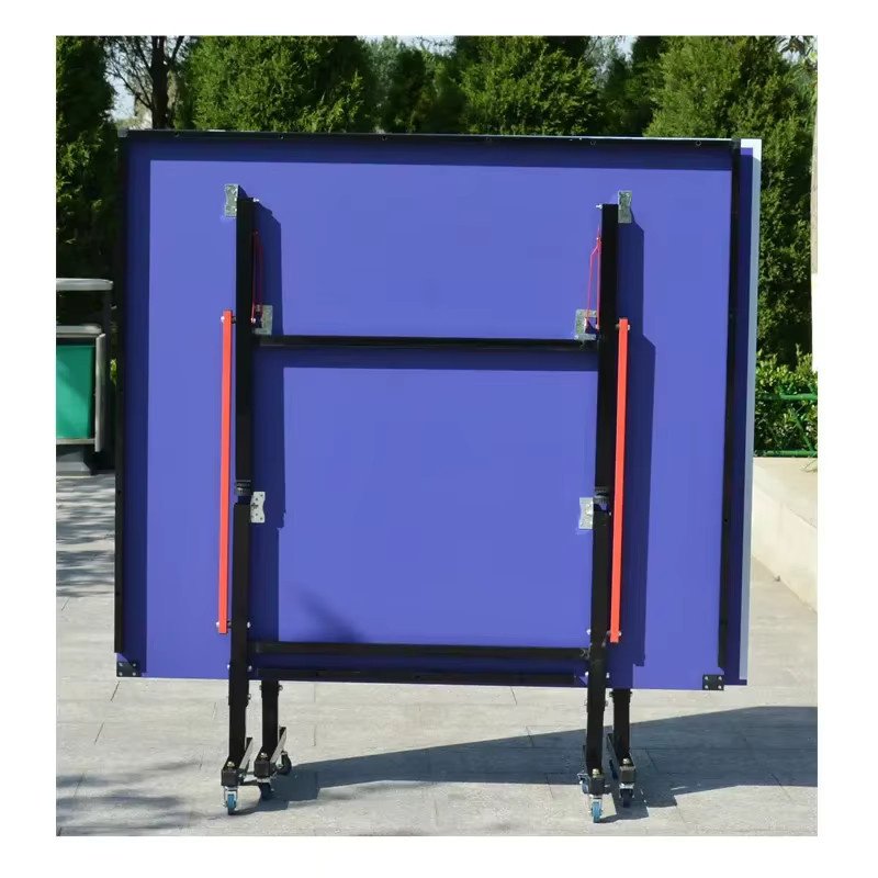 Factory Direct Tischtennistisch in voller Größe mit beweglichen Rädern, Blau - Bild 5