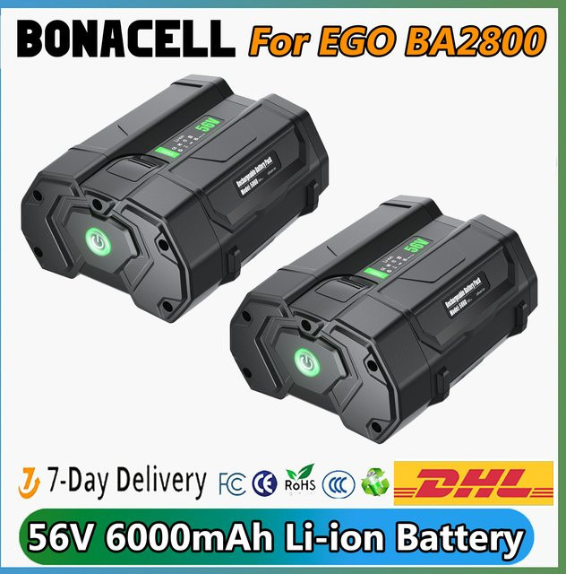 Ersatzbatterie kompatibel für EGO BA2800 56V 6000mAh in Schwarz - Bild 1