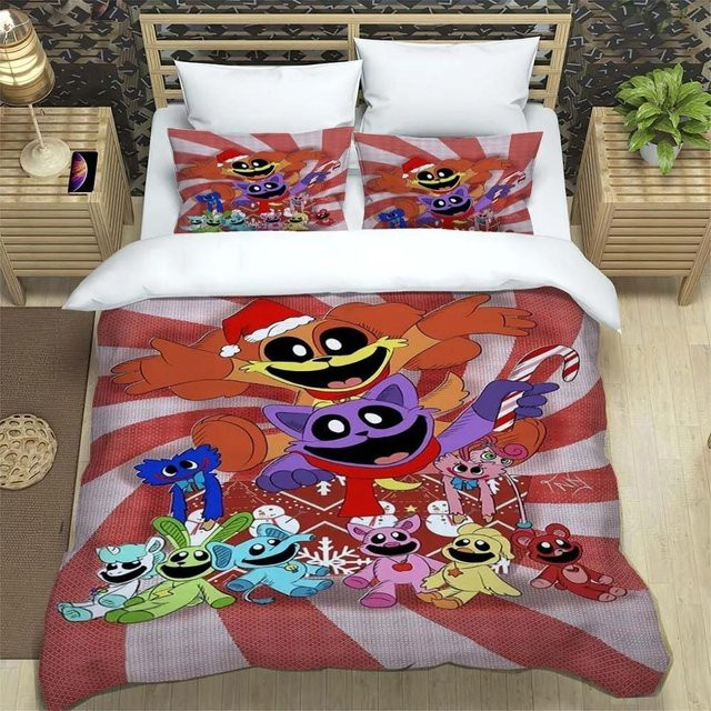 Bettwäscheset mit Anime-Motiv Catnap und Dogday aus Mikrofaser, 2-teilig, Mehrfarbig, B/H: 70 x 133 cm - Bild 1