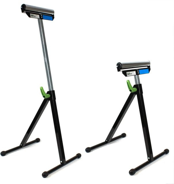 TrutzHolm 2er Set Rollenböcke höhenverstellbar bis 109 cm, schwarz-silber, Tragkraft 90 kg, Rollenbreite: 30 cm - Bild 1
