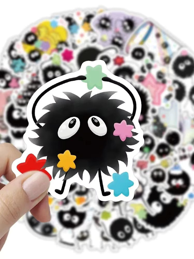 GOGOTU Ruß Sprites Aufkleber, Nette Elf Cartoon Aufkleber, 50-teiliges Set, multicolour - Bild 5