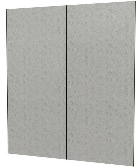 Duschparadies Duschrückwand Set aus Aluverbundplatte in Zementgrau mit Fliesenoptik, B: 160 cm, H: 210 cm, Dicke: 3 mm, 2 Stück - Bild 1
