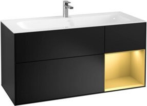 V&B Waschtischunterschrank Finion Wandbeleuchtung in Blau lackiert B: 119,6 cm, T: 49,8 cm - Bild 1