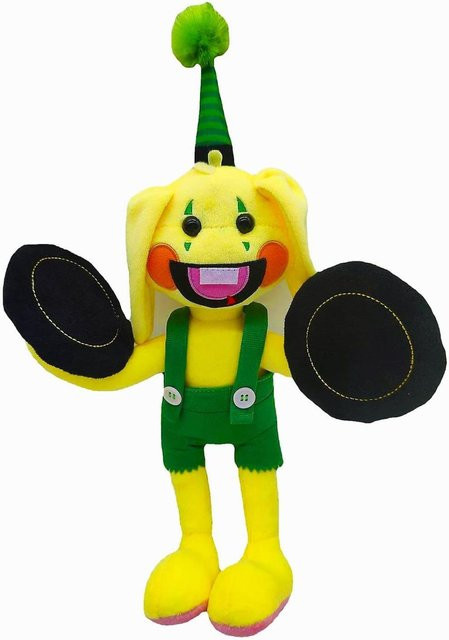 Toys-Glory Fourall Hase XXL Plüschpuppe, Plüschtier, gelb/grün, 40 cm - Bild 1