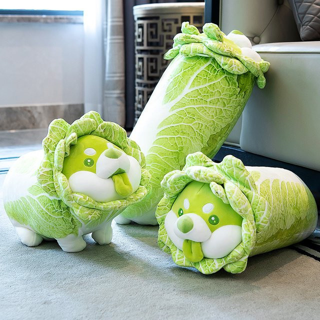 RTBXF Gemüse Elfen Kohl Hund Plüschtier, Stofftier, Grün - Bild 1