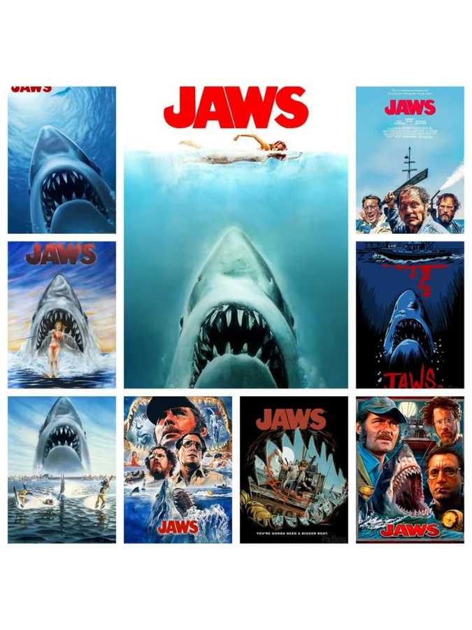 KAYOU 5D-Diamantgemälde Jaws Horror-Hai Wandbild Multicolor B: 30,0 cm, H: 20,0 cm - Bild 3