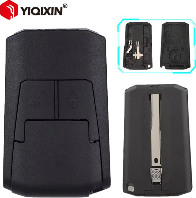 YIQIXIN 2-Tasten-Flip-Fernbedienung für Mercedes Benz Actros Antos Truck Ignition MP4 2011–2019, ungeschnittene HU64-Klinge, Schwarz - Bild 1