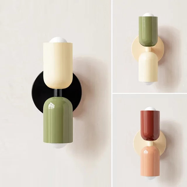 ONEYLTT Wandleuchte in Beige im minimalistischen Design mit E27 Fassung und mehrfarbiger Akzentbeleuchtung - Bild 1