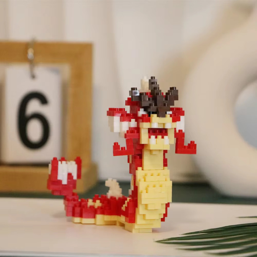 Keeppley Pokemon Gyarados Rayquaza Bausteine, Rot, Modell DIY 3D Figuren - Bild 2