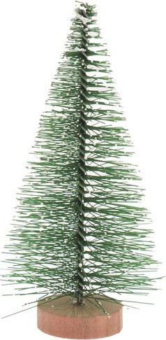 Rico Design Miniaturtanne aus Holz in Grün für weihnachtliche Tischdekoration, Höhe: 9 cm, Breite: 5 cm - Bild 1