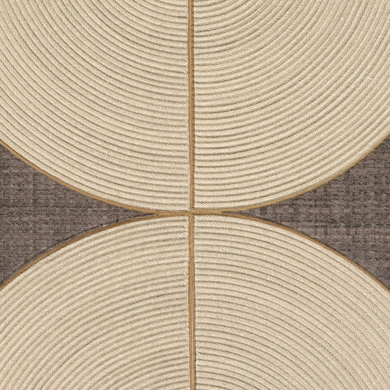 Élitis Tapete Courbes VP 995 40 in Beige mit abstraktem geometrischem Design aus Vinyl - Bild 2