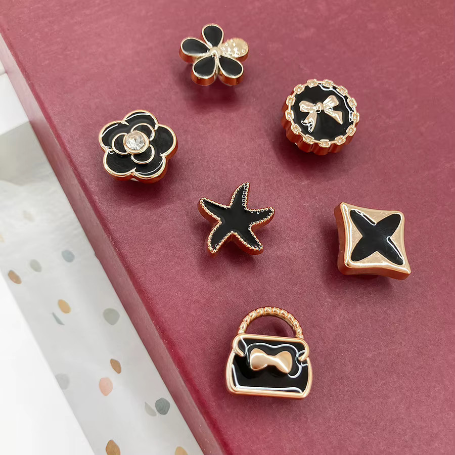 Charms Bär schwarz goldener Stil, 20 Stück - Bild 2