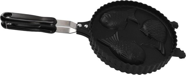 Taiyaki Fisch Waffeleisen von mfySpace aus Aluminium in Schwarz für gleichmäßige Erwärmung - Bild 1