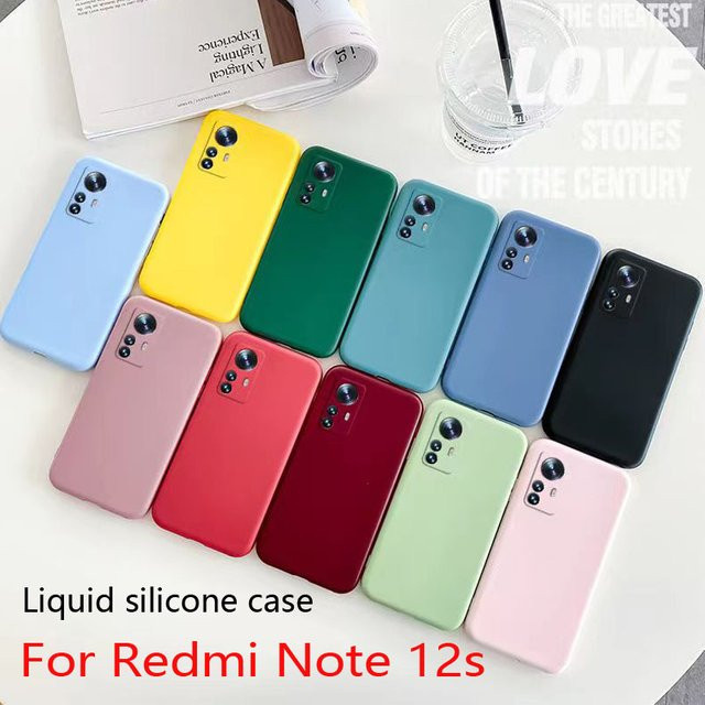 Stoßfeste Silikonhülle für Xiaomi Redmi Note 12s 4G mit Linsenschutz in Gelb - Bild 1