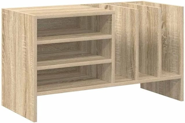 vidaXL Schallplattenschrank mit Regal in Sonoma-Eiche, B/T/H: 78,5 x 35 x 45 cm - Bild 1
