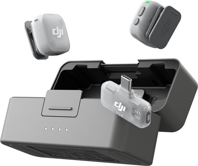 DJI Mic Mini 2 Lavalier-Mikrofon Set mit 2 TX, 1 Mobile RX und Charging Case in Schwarz und Grau - Bild 2