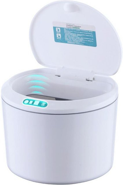 TOMTOP JMS Automatischer Mini-Tischsensor-Mülleimer mit Deckel, Weiß, Kunststoff - Bild 1