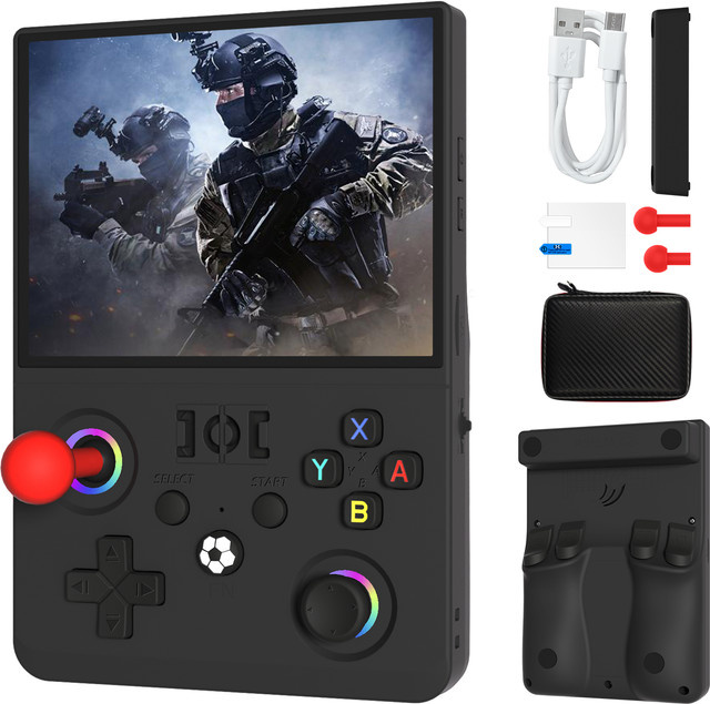 WDXSKY R36MAX2 Retro Handheld-Spielkonsole mit 4,5 Zoll HD-Bildschirm in Schwarz oder Weiß - Bild 1