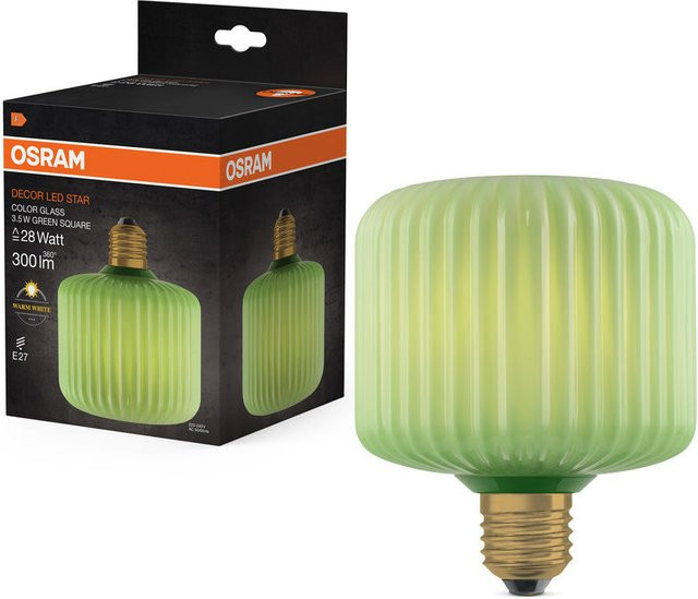 OSRAM DECOR LED-Lampe mit grünem Glas und E27-Sockel - Bild 1