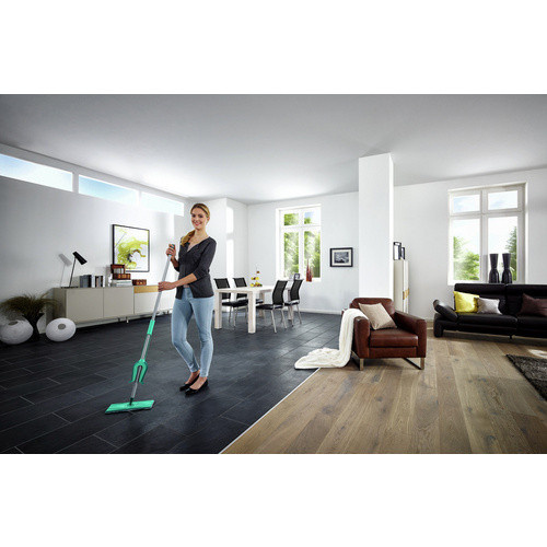 Leifheit Picobello Micro Duo Faser Bodenwischer aus Kunststoff und Mikrofaser in Türkis und Weiß, Breite: 4,6 cm, Länge: 32,7 cm - Bild 2