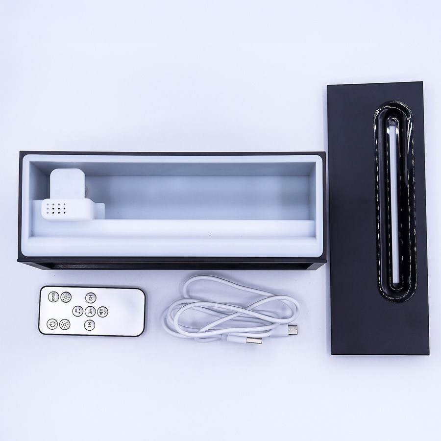 SHAMTAM Ultraschall-Diffusor mit Flammen-Effekt und Vogelgesang, USB-Betrieb, Schwarz - Bild 2