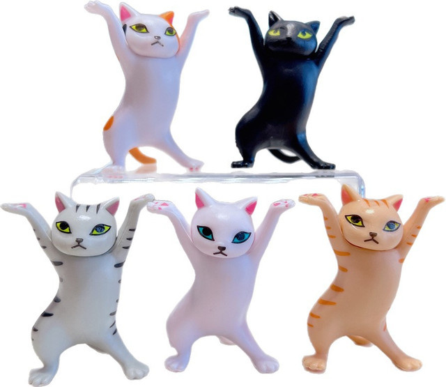 Tanzende Katzen-Animationsfiguren, Puppe, 5-teiliges Set, bunt/mehrfarbig - Bild 1