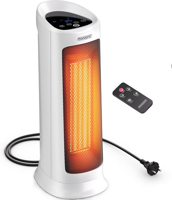 Monzana Keramik-Heizlüfter MZKH2200 Weiß, 2000W - Bild 1