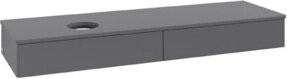 V&B Waschtischunterschrank Antao ohne Frontstruktur, Anthrazit lackiert, B: 160 cm, T: 50 cm - Bild 1