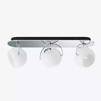 Fabbian Beluga Decken- und Wandleuchte in Weiß, 3-flammig, modernes Design mit Glaskugeln - Bild 1
