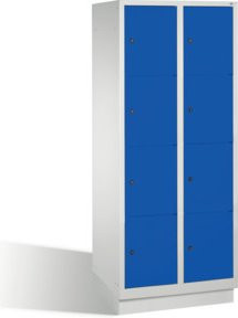 C+P Fächerschrank Classic auf Sockel mit 8 Fächern, Front Enzianblau und Korpus Lichtgrau, H x B x T: 180 x 81 x 50 cm - Bild 1