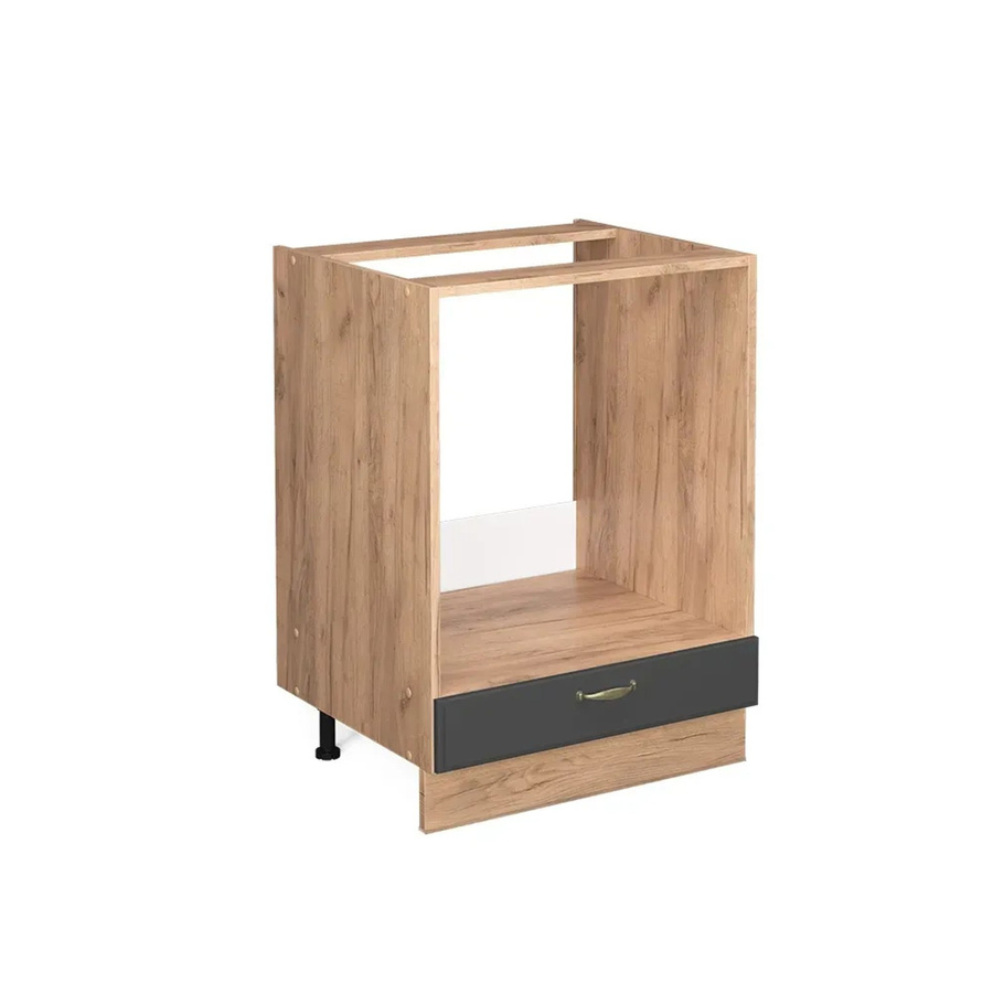 Vicco Herdumbauschrank Fame-Line Landhaus Eiche Anthrazit-Gold Breite: 60 cm - Bild 2