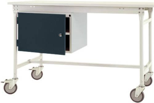 Manuflex Mobiler Gehäuse-Unterbau ZB4734.7016 in Anthrazit RAL 7016 mit 1 Tür und Einlegeboden für Tischtiefe 800 mm - Bild 1