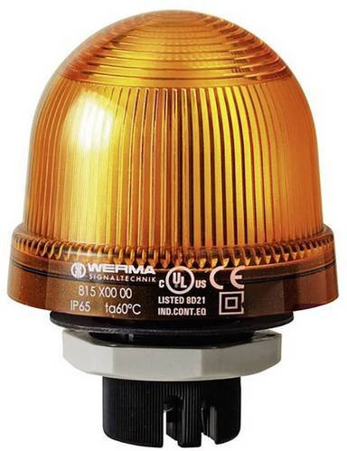 Werma Signalleuchte 815.300.00 Gelb Dauerlicht für 12V, 24V, 48V und 110V AC/DC - Bild 1