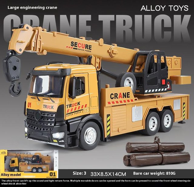 Linyi toy car Kran-Ingenieurfahrzeuge, 1:18 Maßstab, Metall, ab 14 Jahren - Bild 1
