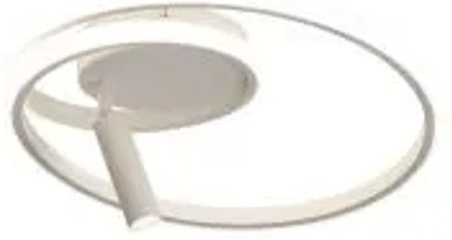 NETTLIFE LED Deckenleuchte in Weiß aus Metall mit Fernbedienung, Ring-Design, Durchmesser: 40 cm - Bild 1