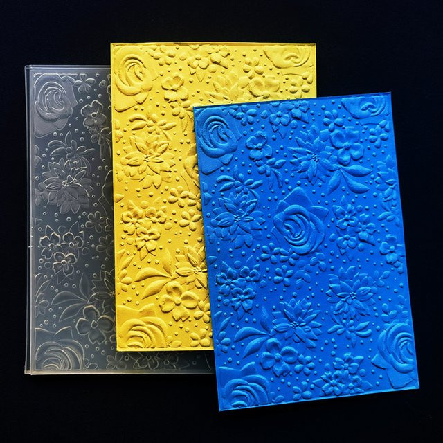 Elegante Blumendekoration mit 3D geprägter Ordner Textur für DIY Scrapbook und Handwerk - Bild 1
